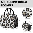 thumbnail image 6 of Obrewu Leopard Print Pattern Lunch Bag for Adult, Insulated, Leakproof, Oxford Cloth, 6 of 7