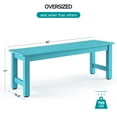 thumbnail image 3 of ONBRILL Outdoor Bench, 2-Person Poly Lumber Garden Bench, No Rot/Fade for Backyard and Park, Blue, 3 of 9