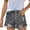 Grey, variant on Womens Jean Shorts, Women's Ripped Pocket Jeans with Rolled Edge Casual Shorts Plus Size Shorts Black L