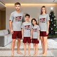 thumbnail image 2 of LuLiaMenton Matching Family Christmas Pajamas Dachshund Snow Plaid Short Sleeve Shorts Set, 2 of 7