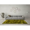 thumbnail image 3 of Ahgly Company Machine Washable Indoor Round Persian Yellow Bohemian Area Rugs, 8' Round, 3 of 4