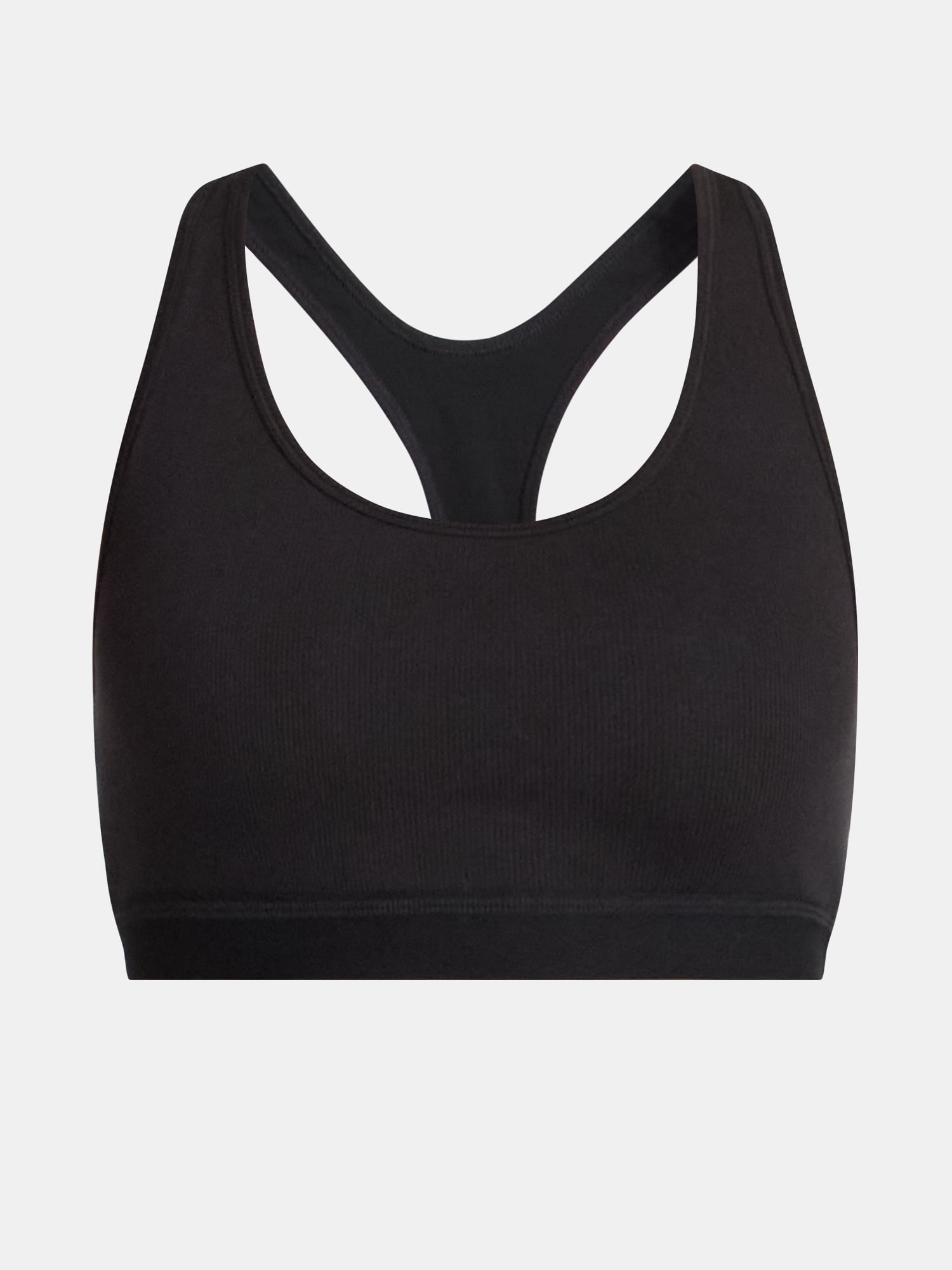 No Boundaries Cotton Stretch Ribbed Racerback Bralette, Women's XS-3XL