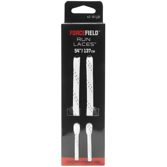 ForceField Run Oval Shoe Lace, White Reflective, 54"