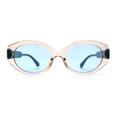 thumbnail image 5 of Womens Mod Oval Thick Plastic Fancy Chic Fashion Sunglasses Peach Blue - Blue, 5 of 8