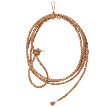 Lasso Rope Western Decor Cowboy Halloween Natural Fiber Costume Prop, Natural, 10ft Long