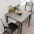thumbnail image 3 of Dining Table for 2, 3 Piece Kitchen & Dining Room Sets for Small Space, Gray, 3 of 7