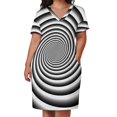 thumbnail image 2 of Vestido monocromático holgado con bolsillos para mujer vestido de graduación elegante y bonito Verano, 2 of 6