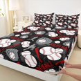 thumbnail image 4 of Erosebridal Sport Baseball Print Full Size Sheets 4-Piece for Boys Girls,Ball Gamer Bed Sheets for Kids Teens,Super Cozy Room Decor, 4 of 5