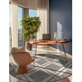 thumbnail image 6 of Unique Loom Trellis Collection Area Rug (8' Round Gray/Beige), 6 of 7