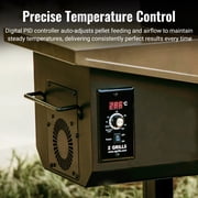 Z GRILLS Flame Expert 572 Sq.in Cooking Area 8 in 1 Wood Pellet Grill & Smoker with Direct Flame Searing, Auto Temperature Control for Outdoor BBQ, Bronze-6002B
