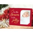 thumbnail image 2 of Tiny Ideas 'Tis The Season To Be Jolly' Holiday Photo Frame Plaque, 4" x 6" Photo Insert Baby Frame, 2 of 4