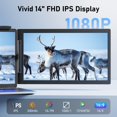 thumbnail image 2 of Extensor de Pantalla para Laptop Pornitor 14" FHD IPS USB-C HDMI, 2 of 9