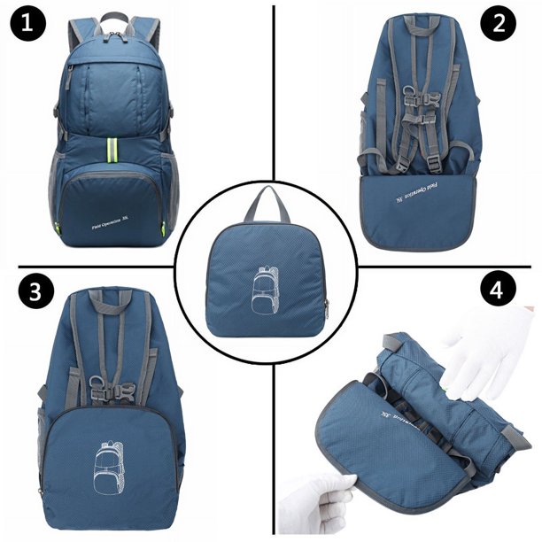 Mochila ligera portátil para exteriores, bolsa de deporte para viajes de ocio, mochila de almacenamiento plegable, bolsa de montañismo de nailon repelente al agua