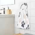 thumbnail image 3 of Yayeee 2 Pack Hand Towels for Bathroom 100% Cotton 16" x 28" Soft Absorbent Kitchen Towel, Black Cat Paw, 3 of 7