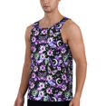 thumbnail image 2 of Pofeuu Pink purple rainbow flower butterfly Print Men's Workout Tank Tops Sleeveless Muscle Gym Shirt Quick Dry-Small, 2 of 7