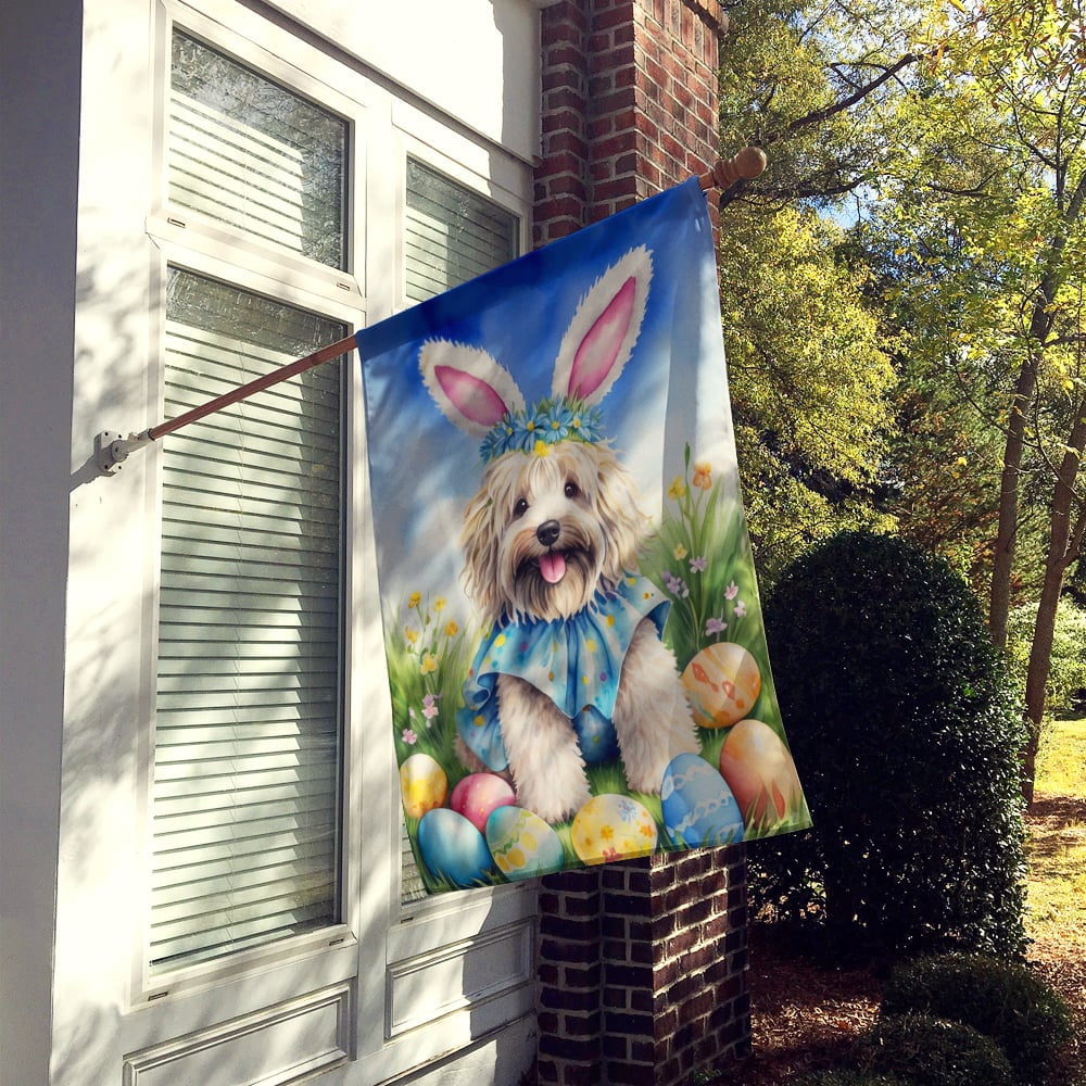 Puli Easter Egg Hunt House Flag 28 in x 40 in