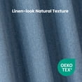 thumbnail image 4 of Sleep Zone Linen Look 100% Blackout Curtains for Bedroom Windows Living Room Darkening Thermal Insulated Drapes 2 Panels, 52" x 84" Blue, 4 of 8