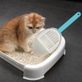 thumbnail image 4 of Pet Cat Litter Scoop – 2 in 1 Sifter and Scoop – Long Handled Litter Box Scooper – Aluminum Metal with Cozy Grip Handle, 4 of 7