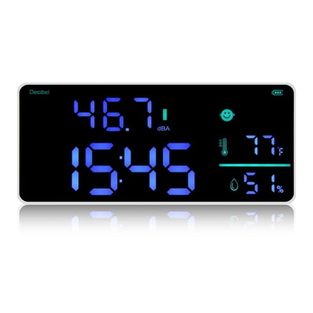 Decibel Meter Wall Hanging Sound Level Meter 30-130DB Range 8.6 Inch Large LED Dispk2871