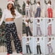 thumbnail image 2 of Pantalones casuales con cordones para mujer de Europa y América, pantalones holgados con cordones y estampado navideño a la moda, 2 of 6