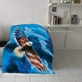 thumbnail image 4 of Dmlowu 4th of July Decorations Fleece Blanket 28x39" Luxury Soft Blanket Multifunctional Bed Blanket Independence Day Warm Throw Blanket for Couch Travel Camping Living Room Home Decor, 4 of 5