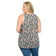 thumbnail image 3 of Disney Minnie Mouse Women's Plus Size All-Over Print Tank Top, Gray Sleeveless, 3 of 5