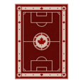 thumbnail image 4 of GENIMO 8'x10' Area Rug for Living Room, Washable Rug Non Slip Soft Maple Leaf Soccer Field Rug for Bedroom Dining Room Home Office, Dusty Crimson, 4 of 8