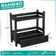 thumbnail image 3 of Organizador de baño Sorbus Bamboo con 2 niveles, estante negro, 3 of 8