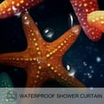 thumbnail image 3 of Starfish Waterproof Bathroom Curtain Set with Hooks - Printed Shower Curtain for Bathroom Decoration, 3 of 5