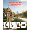 thumbnail image 3 of VEVOR Pressure Washer Telescoping Wand, 18 ft, 4000 psi, Telescopic Spray Wand with Power Washer Extension Wands, Gutter Cleaner, Brush Head, 5 Spray Nozzle Tips, Adapter and Adjustable Support Belt, 3 of 9