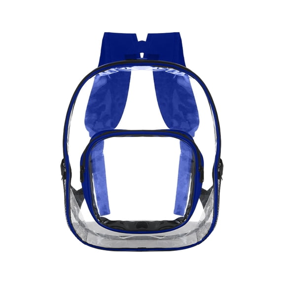 Yhmxh Clear Backpack Heavy Duty PVC Stadium Backpack, See Through Transparent Backpack with Adjustable Strap & Side Pocket, Security Approved Clear Bookbag for Sports, Travel