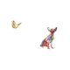 thumbnail image 5 of Figura de pájaros,Figura de pájaro dorado,decoración del hogar,estatua de animal,Figura decorativa,Estatua de perro coleccionable,decoración de grafiti artesanal,Escultura de perro para, 5 of 8