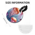 thumbnail image 5 of Jellyfish 2Pcs PU Leather Round Luggage Tags with Privacy Cover and Name ID Tag for Suitcase, Handbags, Backpacks, School Bags, 5 of 6