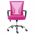 thumbnail image 2 of Modern Home Zuna Ergonomic Mesh Mid Back Office Chair, Black & Pink, 2 of 10