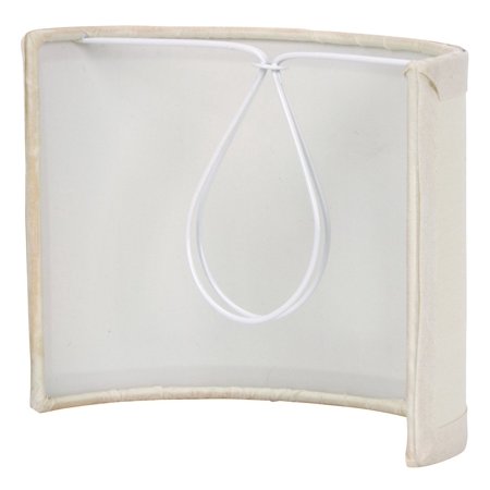 - Eggshell Silk 5 Inch Wall Sconce Shield Lamp Half Shade