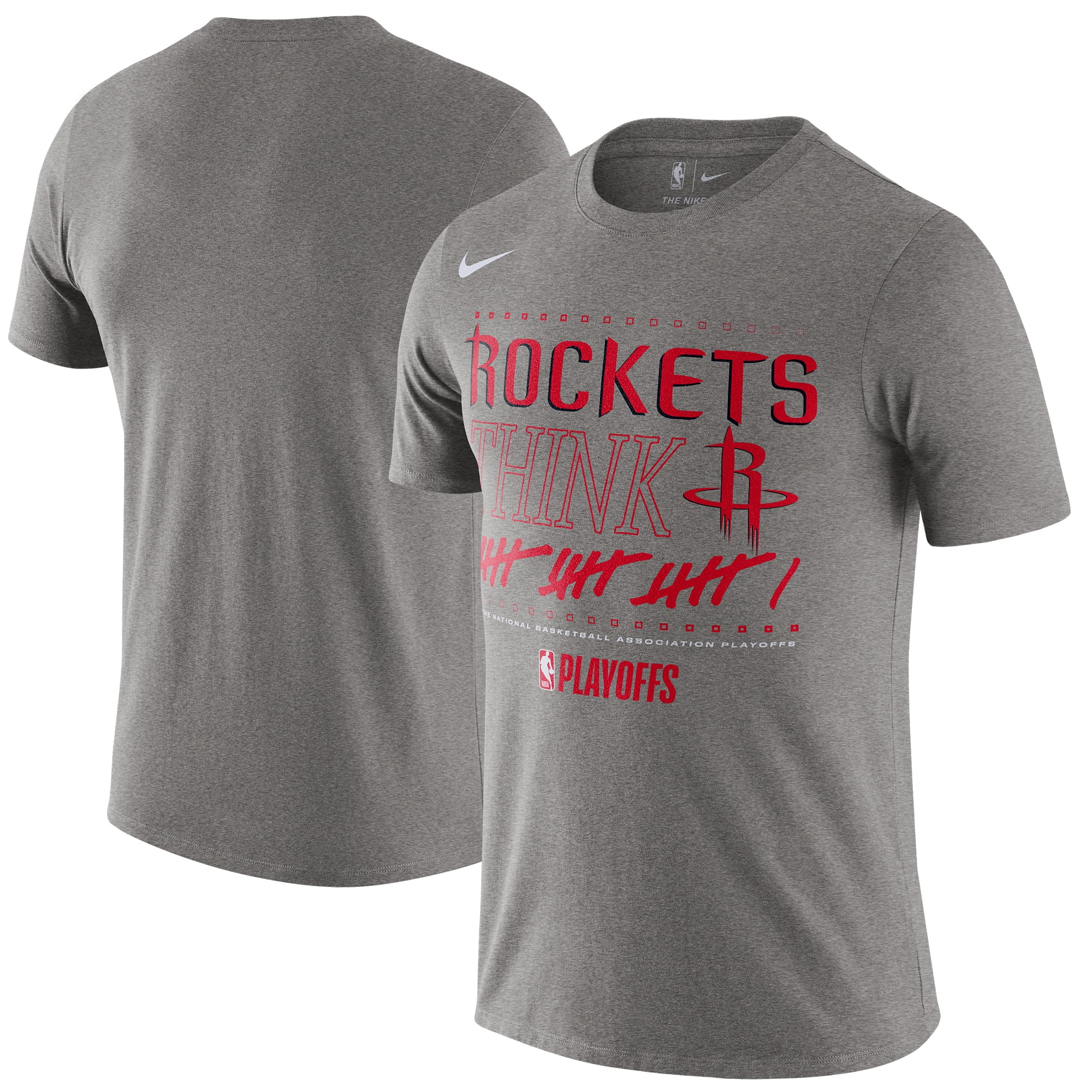 Nike - Houston Rockets Nike 2018 NBA Playoffs Brand Campaign T-Shirt - Heathered Charcoal 