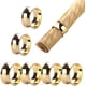 thumbnail image 1 of Napkin Ring Set, Dinner Napkin Holder, Handmade Natural Metal Trim (Gold Beaded Trim, 6 pcs), 1 of 4