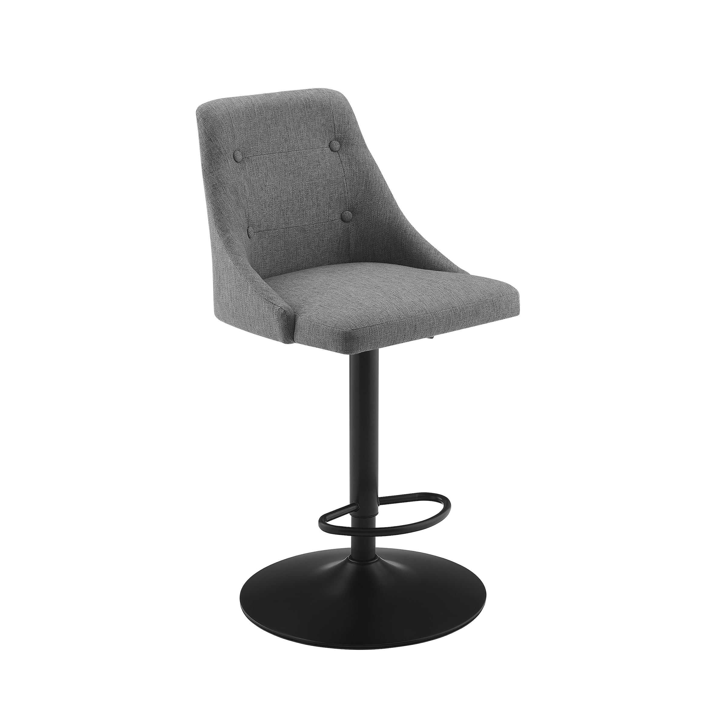 Powell Pierson 25-33" Indoor Adjustable Metal Swivel Bar Stool, Gray