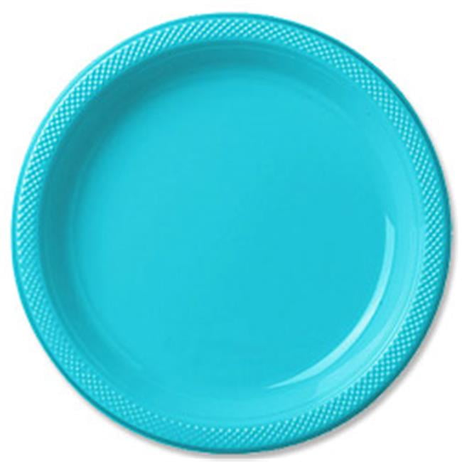 CPC 7664CB 7 in. Heavy Duty Disposable Plastic Party Plates, Caribbean