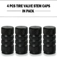 thumbnail image 4 of MELIVO Tire Valve Stem Caps 4 Pack - Wheel Valve Stem Covers, Aluminum Alloy Car Tire Caps with Dust Airtight Seal - Universal Tire Air Cap for Bicycle, Cars, SUVs, Bike, Trucks, Motorcycle - Black, 4 of 4