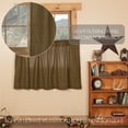 thumbnail image 3 of VHC Brands Tea Cabin Rustic 36"x36" Green Plaid Tier Pair Rod Pocket Cotton Kitchen Window Curtains, 3 of 5