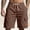 002 Brown, variant on Mens Casual Lightweight Shorts Hiking Jogging Sport Shorts with Pockets Summer Cargo Shorts