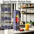 thumbnail image 2 of Saisi Purple Digital Display Portable Blender, 15 oz, Brand New, Suitable for All Crowds, 2 of 11
