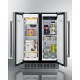 thumbnail image 5 of 24" wide undercounter frost-free side-by-side refrigerator-freezer in stainless steel with locks, stainless steel handles, and digital controls, 5 of 5