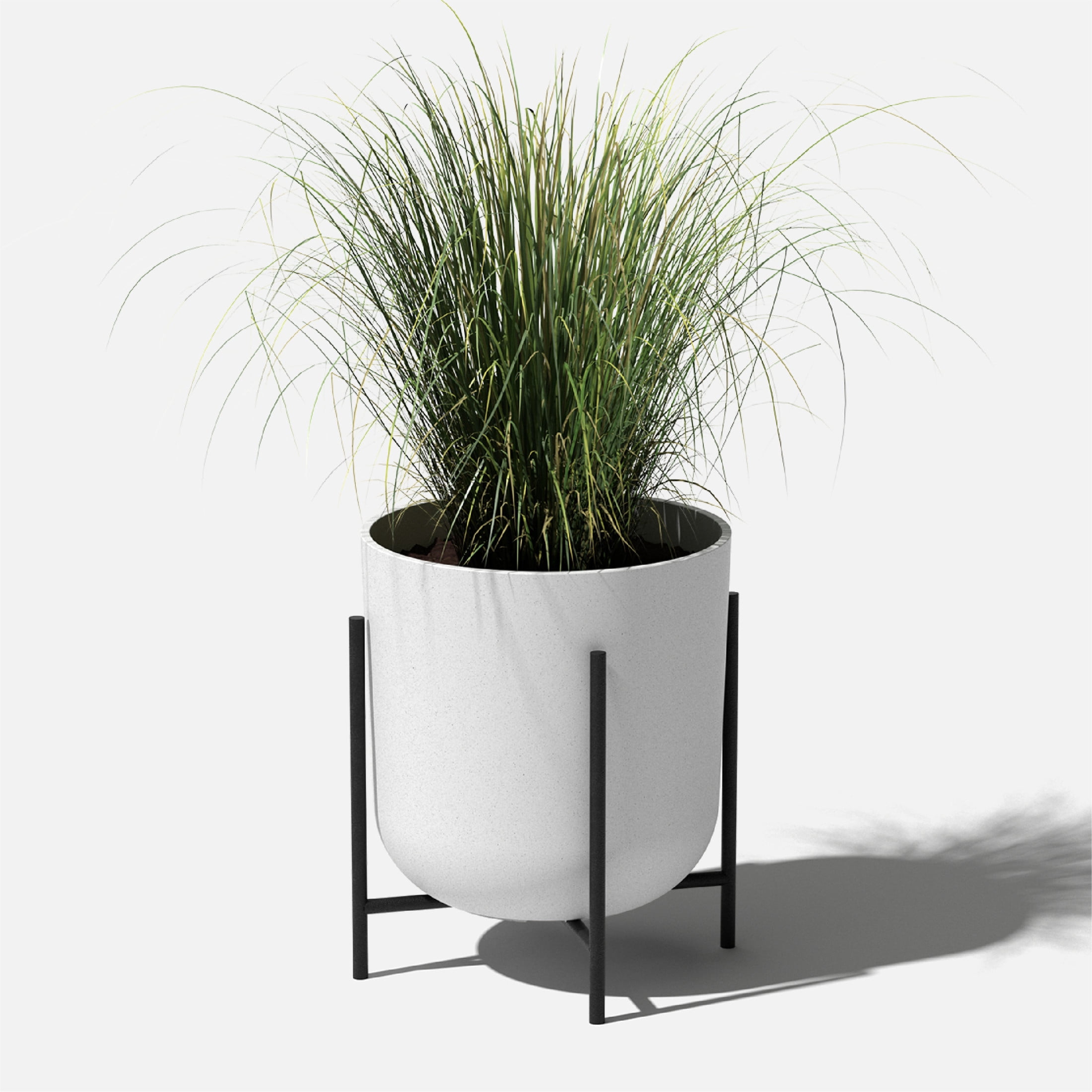 Veradek Mason Series Raised Kona 15" Plastic-Stone Planter with Stand - (White/1 Pack)