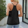 thumbnail image 4 of Hvot&aat Women Sexy Sequin Tank Tops Sparkle Glitter Cami Sleeveless Solid Round-neck Blouse, 4 of 7