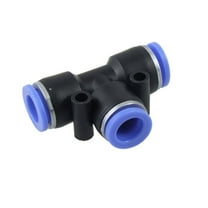 Unique Bargains 0.39" T-Connector Tee Push In Pneumatic Quick Fittings