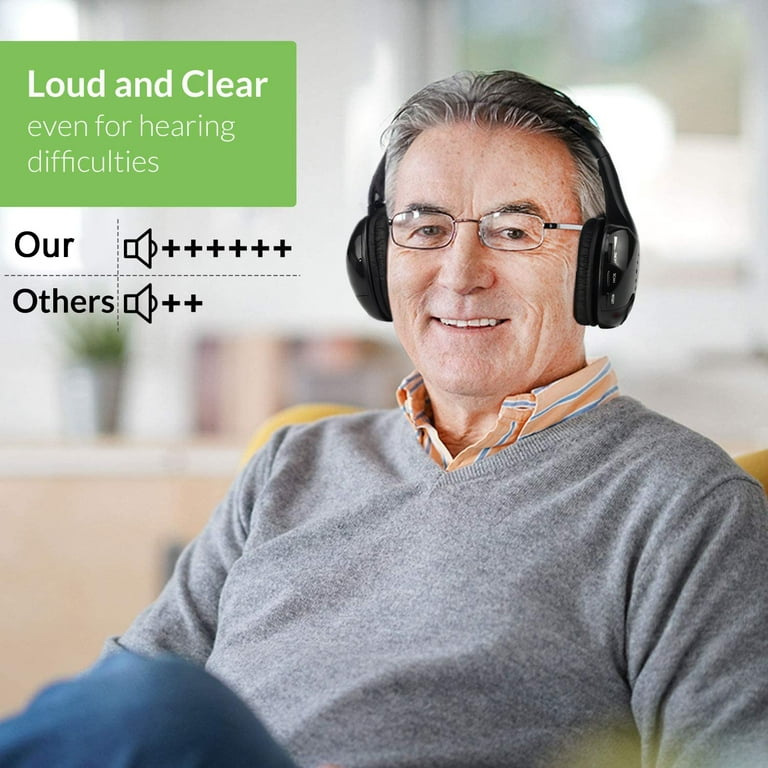 Ingzy 2.4G RF Transmitter Wireless Headphones for TV High Volume Over Ear Headset Walmart