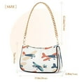 thumbnail image 3 of One Shoulder Chain Handbag 7.1x11x2.8in Women's Hobo Handbags Tote Handbags Shoulder Handbags Card Bag Cash Bag Key Bag Color Airplane Cartoon, 3 of 7