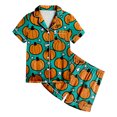 thumbnail image 4 of Leey-World Toddler Girls Halloween Pajamas Kids Satin Pajama Sets Classic Button Down 2pcs Sleepwear Pjs for Girls Relaxed Home Wear, 4 of 5